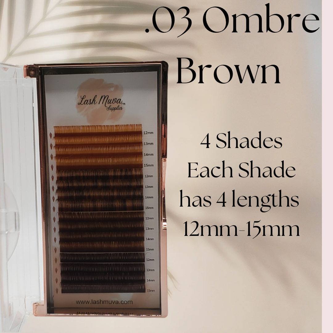 Bundle - Brown Lash Glue & . 05 Brown Lash trays